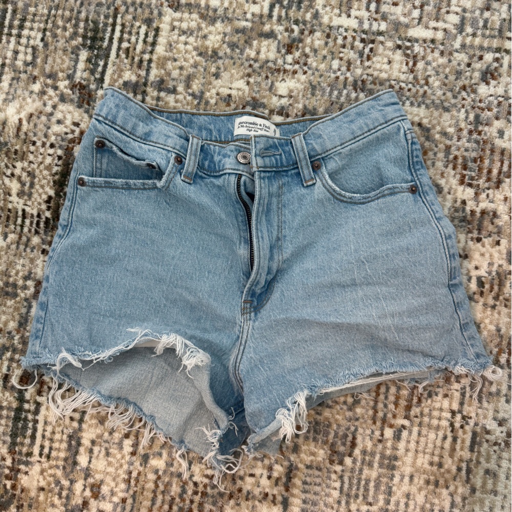 Abercrombie & Fitch Light Blue Denim Cutoff Shorts Size 26